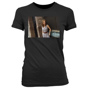 Erika Christensen Women's Junior Cut Crewneck T-Shirt