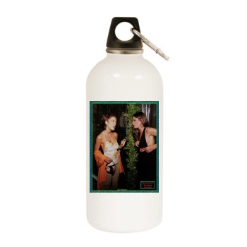Tori Spelling White Water Bottle With Carabiner