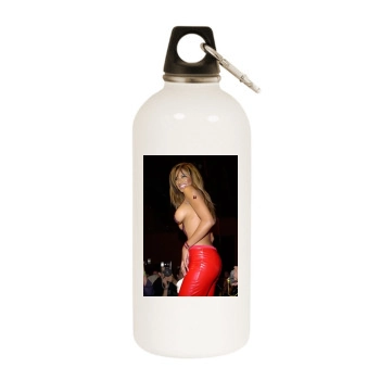 Traci Bingham White Water Bottle With Carabiner