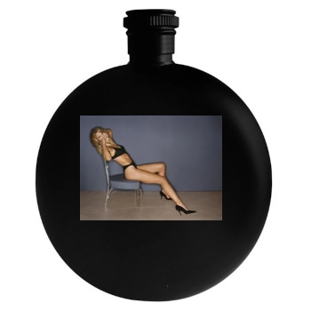 Tricia Helfer Round Flask