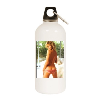 Tricia Helfer White Water Bottle With Carabiner