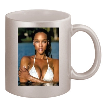 Tyra Banks 11oz Metallic Silver Mug