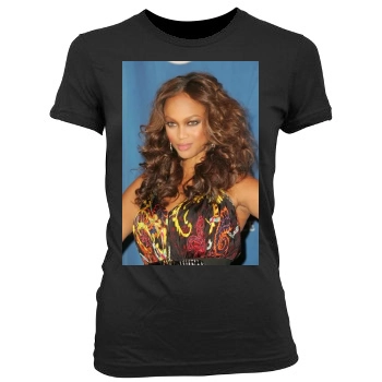 Tyra Banks Women's Junior Cut Crewneck T-Shirt