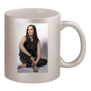 Eva Green 11oz Metallic Silver Mug