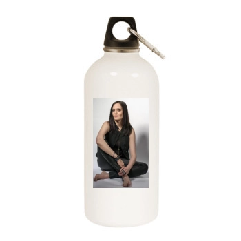 Eva Green White Water Bottle With Carabiner