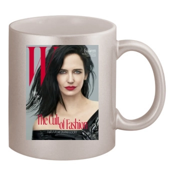 Eva Green 11oz Metallic Silver Mug