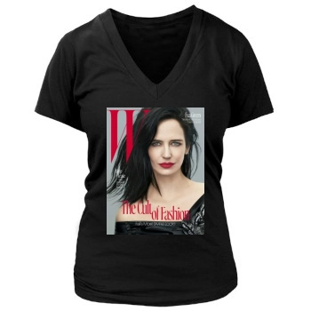 Eva Green Women's Deep V-Neck TShirt