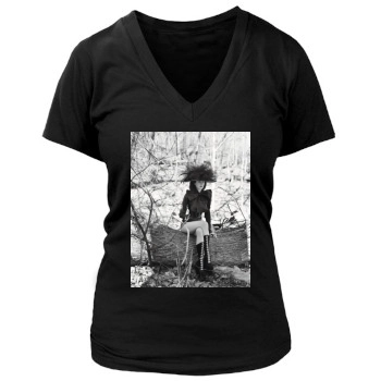 Eva Green Women's Deep V-Neck TShirt