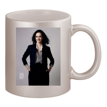 Eva Green 11oz Metallic Silver Mug