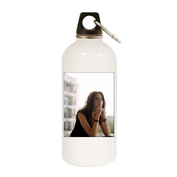 Eva Green White Water Bottle With Carabiner