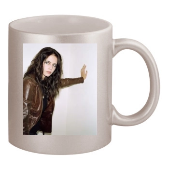 Eva Green 11oz Metallic Silver Mug