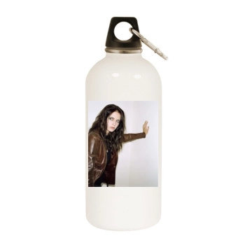 Eva Green White Water Bottle With Carabiner