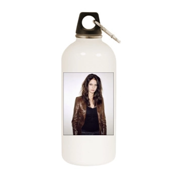 Eva Green White Water Bottle With Carabiner