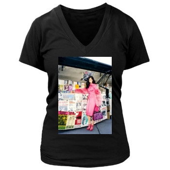 Eva Green Women's Deep V-Neck TShirt