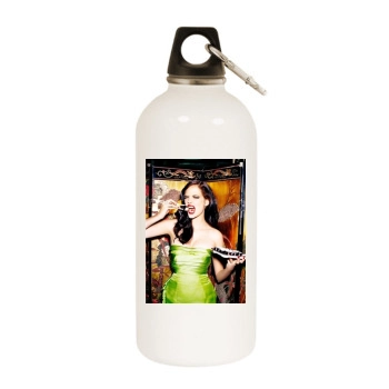 Eva Green White Water Bottle With Carabiner