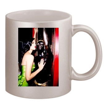 Eva Green 11oz Metallic Silver Mug