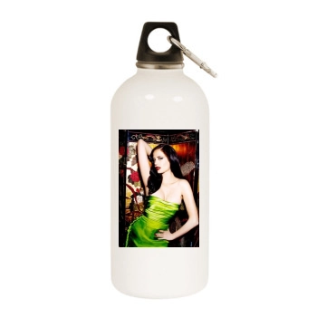 Eva Green White Water Bottle With Carabiner