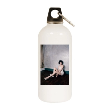 Eva Green White Water Bottle With Carabiner