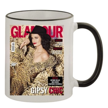 Eva Green 11oz Colored Rim & Handle Mug