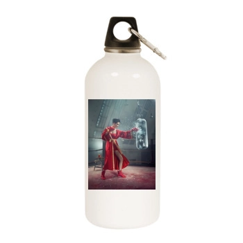 Eva Green White Water Bottle With Carabiner