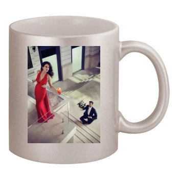 Eva Green 11oz Metallic Silver Mug