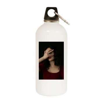 Eva Green White Water Bottle With Carabiner