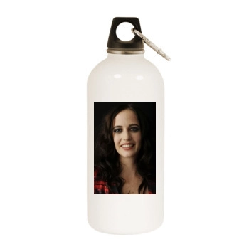 Eva Green White Water Bottle With Carabiner