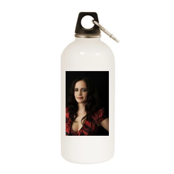 Eva Green White Water Bottle With Carabiner