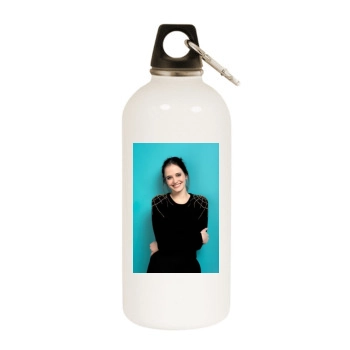 Eva Green White Water Bottle With Carabiner