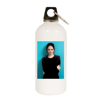 Eva Green White Water Bottle With Carabiner