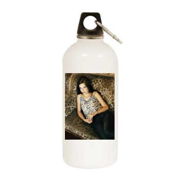 Eva Green White Water Bottle With Carabiner