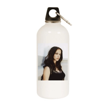 Eva Green White Water Bottle With Carabiner