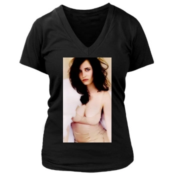 Eva Green Women's Deep V-Neck TShirt