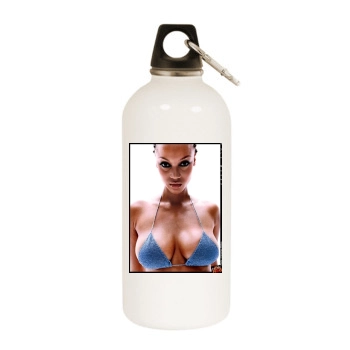 Tyra Banks White Water Bottle With Carabiner