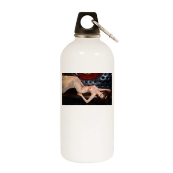 Eva Green White Water Bottle With Carabiner