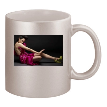 Eva Green 11oz Metallic Silver Mug