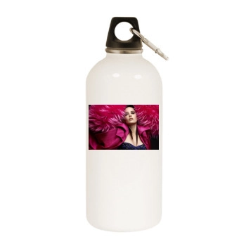 Eva Green White Water Bottle With Carabiner