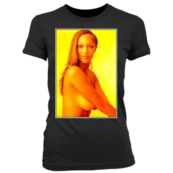 Tyra Banks Women's Junior Cut Crewneck T-Shirt