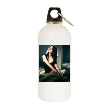 Eva Green White Water Bottle With Carabiner