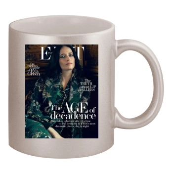 Eva Green 11oz Metallic Silver Mug