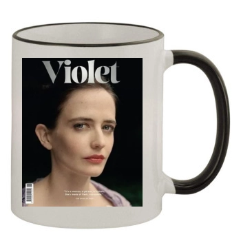 Eva Green 11oz Colored Rim & Handle Mug