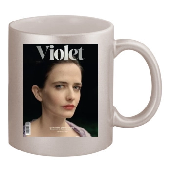 Eva Green 11oz Metallic Silver Mug