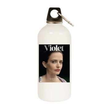 Eva Green White Water Bottle With Carabiner