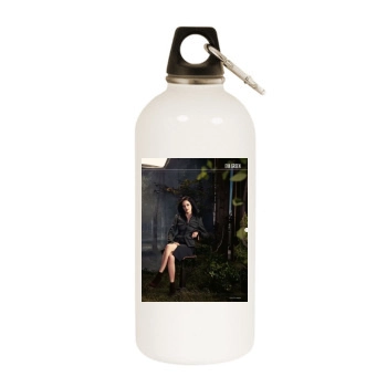 Eva Green White Water Bottle With Carabiner