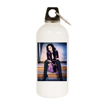 Eva Green White Water Bottle With Carabiner