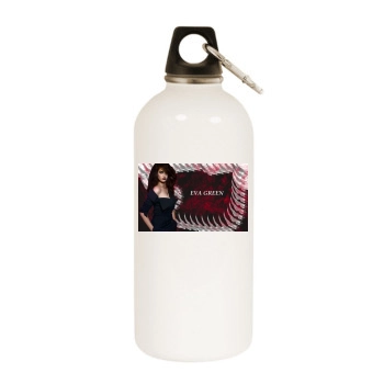 Eva Green White Water Bottle With Carabiner