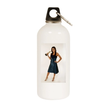 Eva Longoria White Water Bottle With Carabiner