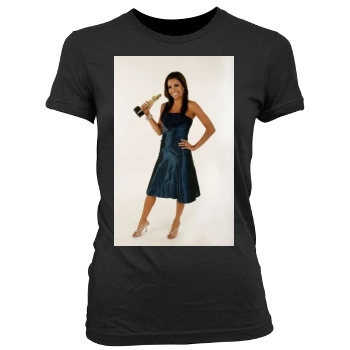 Eva Longoria Women's Junior Cut Crewneck T-Shirt