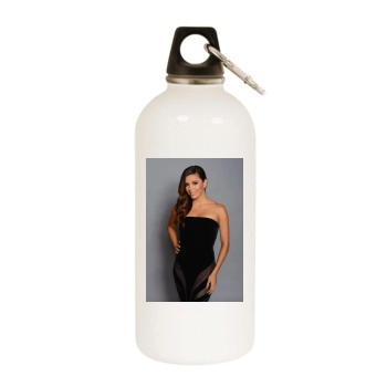 Eva Longoria White Water Bottle With Carabiner