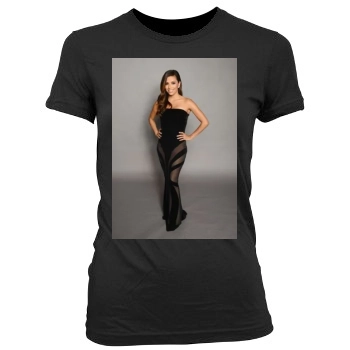 Eva Longoria Women's Junior Cut Crewneck T-Shirt